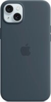 Apple iPhone 15 Plus MagSafe Gyári Szilikon Tok - Viharkék