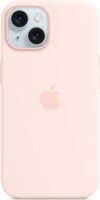 Apple iPhone 15 MagSafe Gyári Szilikon Tok - Világos Rózsaszín
