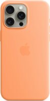 Apple iPhone 15 Pro Max MagSafe Gyári Szilikon Tok - Narancssörbet