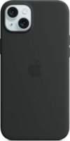 Apple iPhone 15 Plus MagSafe Gyári Szilikon Tok - Fekete