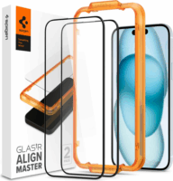Spigen AlignMaster Glas.tR Apple iPhone 15 Edzett üveg kijelzővédő (2db)