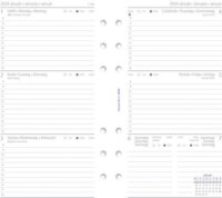 Filofax 95 x 171mm Kalendárium betét 2024 - Fehér (68 lap)