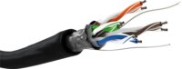 Goobay F/UTP CAT5e Kültéri installációs kábel 100m - Fekete