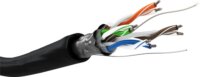 Goobay F/UTP CAT5e Kültéri installációs kábel 100m - Fekete