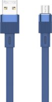 Remax Flushing RC-C001 USB-A apa - Micro USB apa 2.0 Adat és töltőkábel - Kék (1m)