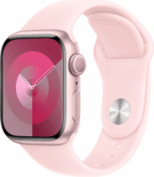 Apple Watch Series 9 GPS (41mm) Okosóra - Rózsaszín Alumíniumtok Rózsaszín Sportszíjjal (S/M)