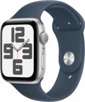 Apple Watch SE (2022) GPS (44mm) Okosóra - Ezüst Alumíniumtok Sötétkék Sportszíjjal
