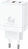 USAMS US-CC178 T58 USB-C / USB-A Hálózati töltő - Fehér (45W)