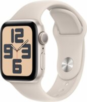 Apple Watch SE (2022) GPS (40mm) Okosóra - Csillagfény Aluminiumtok Csillagfény Sportszíjjal