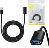 Baseus AirJoy Series USB-A apa - USB-A anya 3.0 Hosszabbító kábel - Fekete (2m)