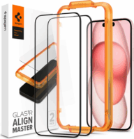 Spigen AlignMaster Glas.tR Apple iPhone 15 Plus Edzett üveg kijelzővédő (2db)