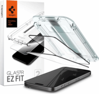 Spigen Glas.tR EZ Apple iPhone 15 Pro kijelzővédő fólia - Fekete (2db)