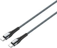 Ldnio LC102 USB-C apa - USB-C apa 2.0 Adat és töltőkábel - Szürke (2m)