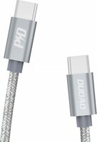 Dudao L5ProC USB Type-C apa - USB Type-C apa Adat és töltő kábel - Szürke (1m)