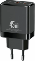 USAMS US-CC178 T58 USB-C / USB-A Hálózati töltő - Fekete (45W)