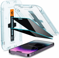 Spigen Glass EZ Fit Privacy Apple iPhone 14 Pro Max Edzett üveg kijelzővédő (2db / csomag)