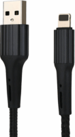 Somostel SMS-BW06 USB-A apa - Lightning apa Adat és töltő kábel - Fekete (1m)