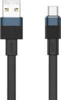 Remax Flushing RC-C001 USB-A apa - USB-C apa 2.0 Adat és töltőkábel - Fekete (1m)