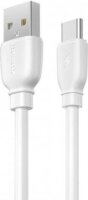 Remax Suji Pro Series RC-138a USB-A apa - USB-C apa 2.0 Adat és töltőkábel - Fehér (1m)