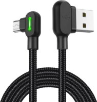 Mcdodo CA-5280 LED USB-A apa - Micro USB apa 2.0 Adat és töltőkábel - Fekete (1.2m)