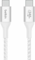Belkin Boost Charge USB-C apa - USB-C apa 2.0 Adat és töltő kábel - Fehér (2m)