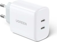 Ugreen CD243 2x USB-C Hálózati töltő - Fehér (5V / 3A)