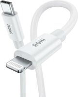 AOHI AOC-L003 USB-C apa - Lightning apa 2.0 Adat és töltőkábel - Fehér (1.2m)