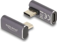 Delock 60048 USB-C apa - USB-C anya 90° csatlakozó - Szürke