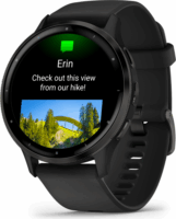 Garmin Venu 3 (45 mm) Okosóra - Fekete (Bőr+Szilikon szíj)