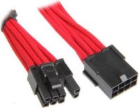 Nanoxia PCIe 6+2Pin Hosszabbító kábel - Fekete/Piros (30cm)