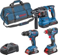 Bosch GSR 18V-55 + GDX 18V-200 + GBH 18V-22 Combi Set Akkumulátoros Szerszám készlet