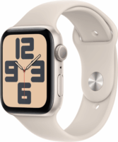 Apple Watch SE (2022) GPS (44mm) Okosóra - Csillagfény Alumíniumtok Csillagfény Sportszíjjal