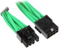 Nanoxia PCIe 6+2Pin Hosszabbító kábel - Fekete/Zöld (30cm)