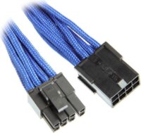 Nanoxia PCIe 6+2Pin Hosszabbító kábel - Fekete/Kék (30cm)