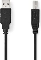 Nedis USB-A apa - USB-B apa USB kábel - Fekete (3m)