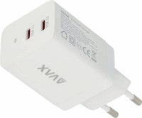AVAX CH901W PRIME 67W GaN 2x USB-C Hálózati töltő - Fehér (5V / 3A)