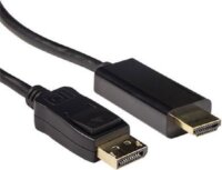ACT AK3990 DisplayPort apa - HDMI-A apa adapter 1,8m - Fekete