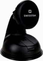 Swissten Mágneses autós tartó műszerfalra/szélvédőre - Fekete