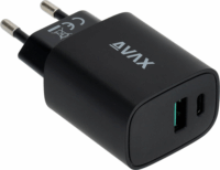 Avax CH600B Speedy+ 1x USB-A / 1x USB Type-C Hálózati töltő - Fekete (20W)