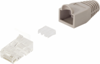 Logilink MP0072 CAT6A RJ45 csatlakozó törésgátlóval - Szürke (100 db)