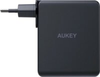 AUKEY PA-B7O 2x USB-C / USB-A Hálózati utazótöltő - Fekete (140W)