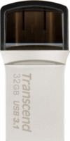 Transcend 32GB JetFlash 890 USB 3.1 + USB Type-C Pendrive - Ezüst
