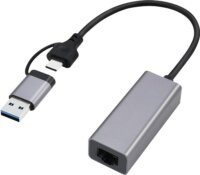 Gembird A-USB3AC-LAN-01 USB Type-C apa - RJ45 anya Adapter