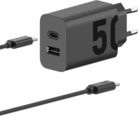 Motorola TurboPower 50 Duo 1x USB Type-C / 1x USB-A Hálózati Töltő - Fekete (50W)