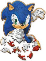 Trefl Puzzle Wood Craft: Sonic, a sündisznó - 50 darabos puzzle