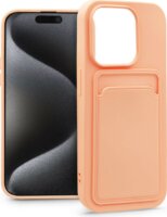 Haffner Apple iPhone 15 Pro Hátlap Tok Kártyatartóval - Rózsaszín
