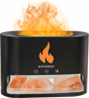 Vivamax GYVH55 Flame Aromadiffúzor sókristályokkal - Fekete