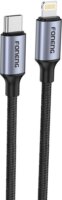 Foneng X95 USB-C apa - Lightning apa 2.0 Adat és töltőkábel - Fekete/Szürke (1.2m)