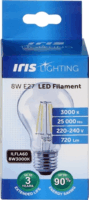 Iris LED Filament izzó 8W 720lm 3000K E27 - Meleg fehér