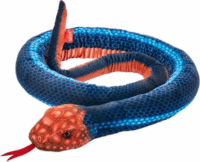 Beppe Kék és narancssárga kígyó plüss figura - 180 cm